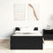 vidaXL - Bedframe - zonder - matras - 100x200 - cm - spaanplaat - zwart - eikenkleurig
