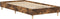 vidaXL - Bedframe - zonder - matras - 100x200 - cm - spaanplaat - gerookt - eiken