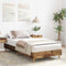 vidaXL - Bedframe - zonder - matras - 100x200 - cm - spaanplaat - bewerkt - hout