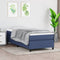 vidaXL - Bedframe - zonder - matras - 100x200 - cm - stof - blauw