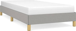 vidaXL - Bedframe - zonder - matras - 100x200 - cm - stof - lichtgrijs
