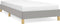 vidaXL - Bedframe - zonder - matras - 100x200 - cm - stof - lichtgrijs
