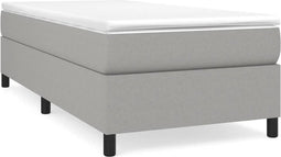 vidaXL - Bedframe - zonder - matras - 100x200 - cm - stof - lichtgrijs