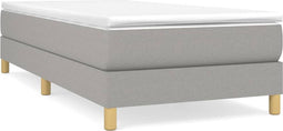 vidaXL - Bedframe - zonder - matras - 100x200 - cm - stof - lichtgrijs