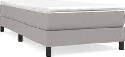 vidaXL - Bedframe - zonder - matras - 100x200 - cm - stof - lichtgrijs