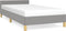 vidaXL - Bedframe - zonder - matras - 100x200 - cm - stof - lichtgrijs