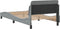 vidaXL - Bedframe - zonder - matras - 100x200 - cm - stof - lichtgrijs