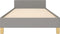 vidaXL - Bedframe - zonder - matras - 100x200 - cm - stof - lichtgrijs