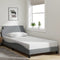vidaXL - Bedframe - zonder - matras - 100x200 - cm - stof - lichtgrijs