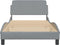 vidaXL - Bedframe - zonder - matras - 100x200 - cm - stof - lichtgrijs