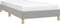 vidaXL - Bedframe - zonder - matras - 100x200 - cm - stof - lichtgrijs