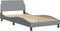 vidaXL - Bedframe - zonder - matras - 100x200 - cm - stof - lichtgrijs