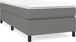 vidaXL - Bedframe - zonder - matras - 100x200 - cm - stof - donkergrijs