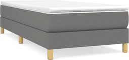 vidaXL - Bedframe - zonder - matras - 100x200 - cm - stof - donkergrijs