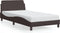 vidaXL - Bedframe - zonder - matras - 100x200 - cm - stof - donkerbruin