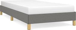 vidaXL - Bedframe - zonder - matras - 100x200 - cm - stof - donkergrijs