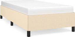 vidaXL - Bedframe - zonder - matras - 100x200 - cm - stof - crèmekleurig