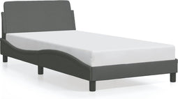 vidaXL - Bedframe - zonder - matras - 100x200 - cm - stof - donkergrijs