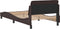 vidaXL - Bedframe - zonder - matras - 100x200 - cm - stof - donkerbruin