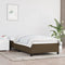 vidaXL - Bedframe - zonder - matras - 100x200 - cm - stof - donkerbruin