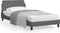vidaXL - Bedframe - zonder - matras - 100x200 - cm - stof - donkergrijs