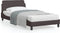 vidaXL - Bedframe - zonder - matras - 100x200 - cm - stof - donkerbruin
