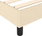 vidaXL - Bedframe - zonder - matras - 100x200 - cm - stof - crèmekleurig