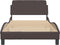 vidaXL - Bedframe - zonder - matras - 100x200 - cm - stof - donkerbruin