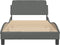 vidaXL - Bedframe - zonder - matras - 100x200 - cm - stof - donkergrijs