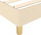 vidaXL - Bedframe - zonder - matras - 100x200 - cm - stof - crèmekleurig