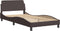 vidaXL - Bedframe - zonder - matras - 100x200 - cm - stof - donkerbruin