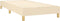 vidaXL - Bedframe - zonder - matras - 100x200 - cm - stof - crèmekleurig