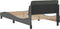 vidaXL - Bedframe - zonder - matras - 100x200 - cm - stof - donkergrijs