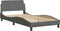 vidaXL - Bedframe - zonder - matras - 100x200 - cm - stof - donkergrijs