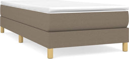 vidaXL - Bedframe - zonder - matras - 100x200 - cm - stof - taupe