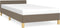 vidaXL - Bedframe - zonder - matras - 100x200 - cm - stof - taupe