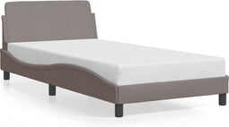 vidaXL - Bedframe - zonder - matras - 100x200 - cm - stof - taupe