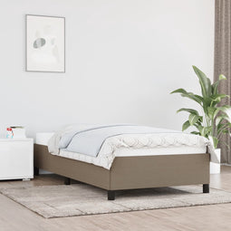 vidaXL - Bedframe - zonder - matras - 100x200 - cm - stof - taupe