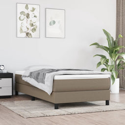 vidaXL - Bedframe - zonder - matras - 100x200 - cm - stof - taupe