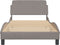 vidaXL - Bedframe - zonder - matras - 100x200 - cm - stof - taupe