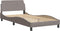 vidaXL - Bedframe - zonder - matras - 100x200 - cm - stof - taupe