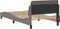 vidaXL - Bedframe - zonder - matras - 100x200 - cm - stof - taupe