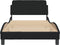 vidaXL - Bedframe - zonder - matras - 100x200 - cm - stof - zwart