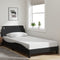 vidaXL - Bedframe - zonder - matras - 100x200 - cm - stof - zwart