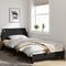 vidaXL - Bedframe - zonder - matras - 100x200 - cm - stof - zwart