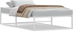 vidaXL - Bedframe - zonder - matras - 100x200 - cm - wit