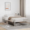 vidaXL - Bedframe - zonder - matras - 100x200 - cm - wit
