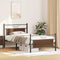 vidaXL - Bedframe - zonder - matras - 107x203 - cm - spaanplaat - bruin - eikenkleurig