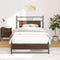 vidaXL - Bedframe - zonder - matras - 107x203 - cm - spaanplaat - bruin - eikenkleurig