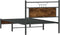 vidaXL - Bedframe - zonder - matras - 107x203 - cm - spaanplaat - gerookt
